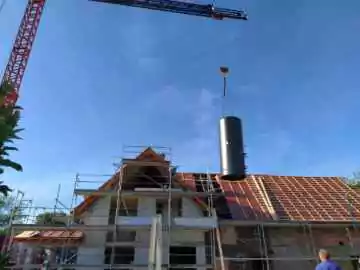 Kranmontage Pufferspeicher